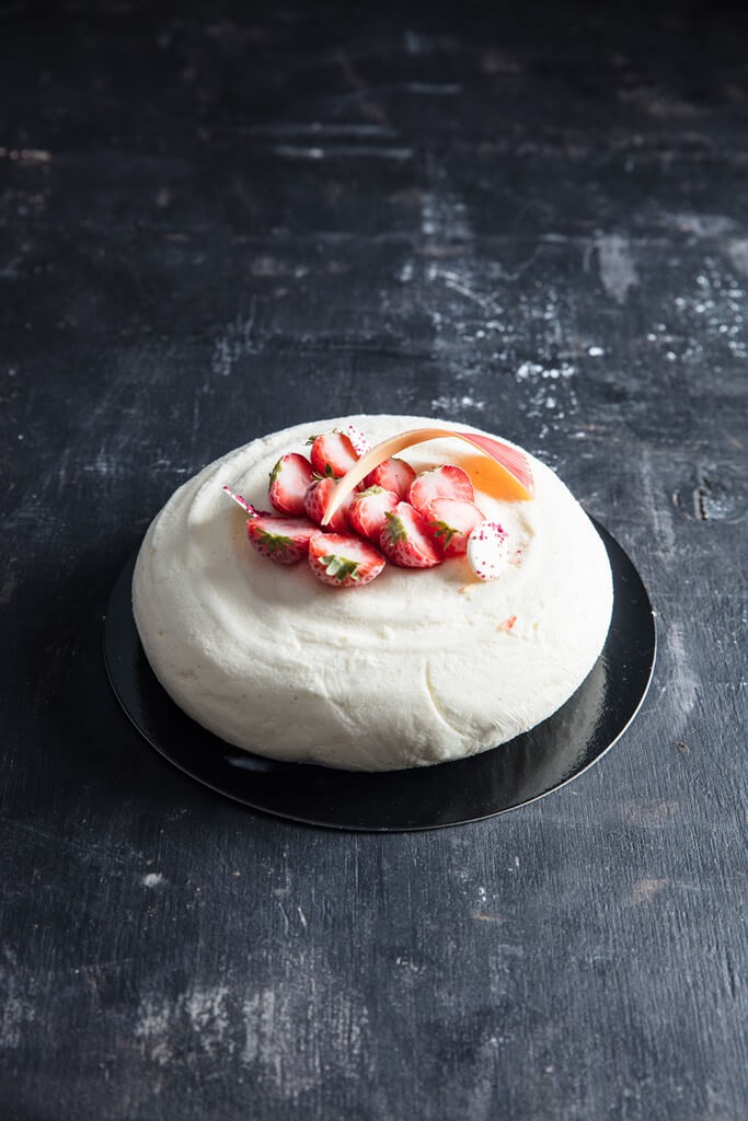 Gâteau glacé aux fraises